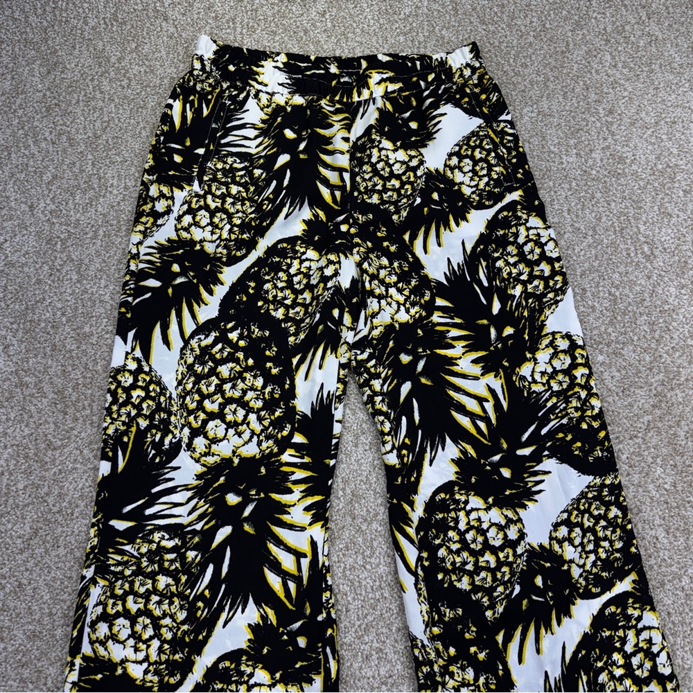 Tropical Pineapple Print Pants Womens size Small - Picture 2 of 8